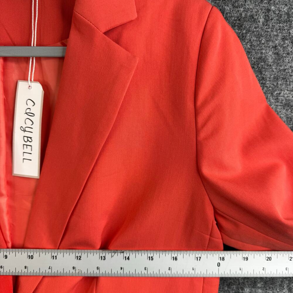 Cicy Bell Women's Tailored Blazer Jacket Orange Red Size Medium - Picture 5 of 9